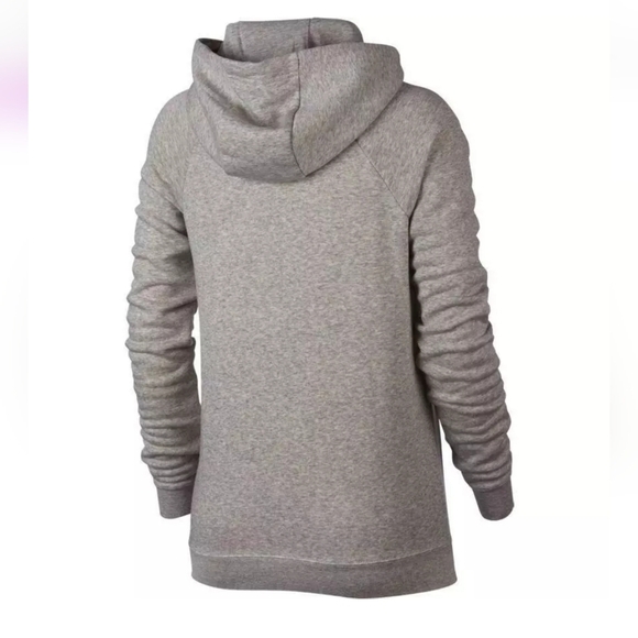 Nike Womens Gray & White Funnel Neck Hoodie Hooded Sweatshirt Size XS - Picture 2 of 8